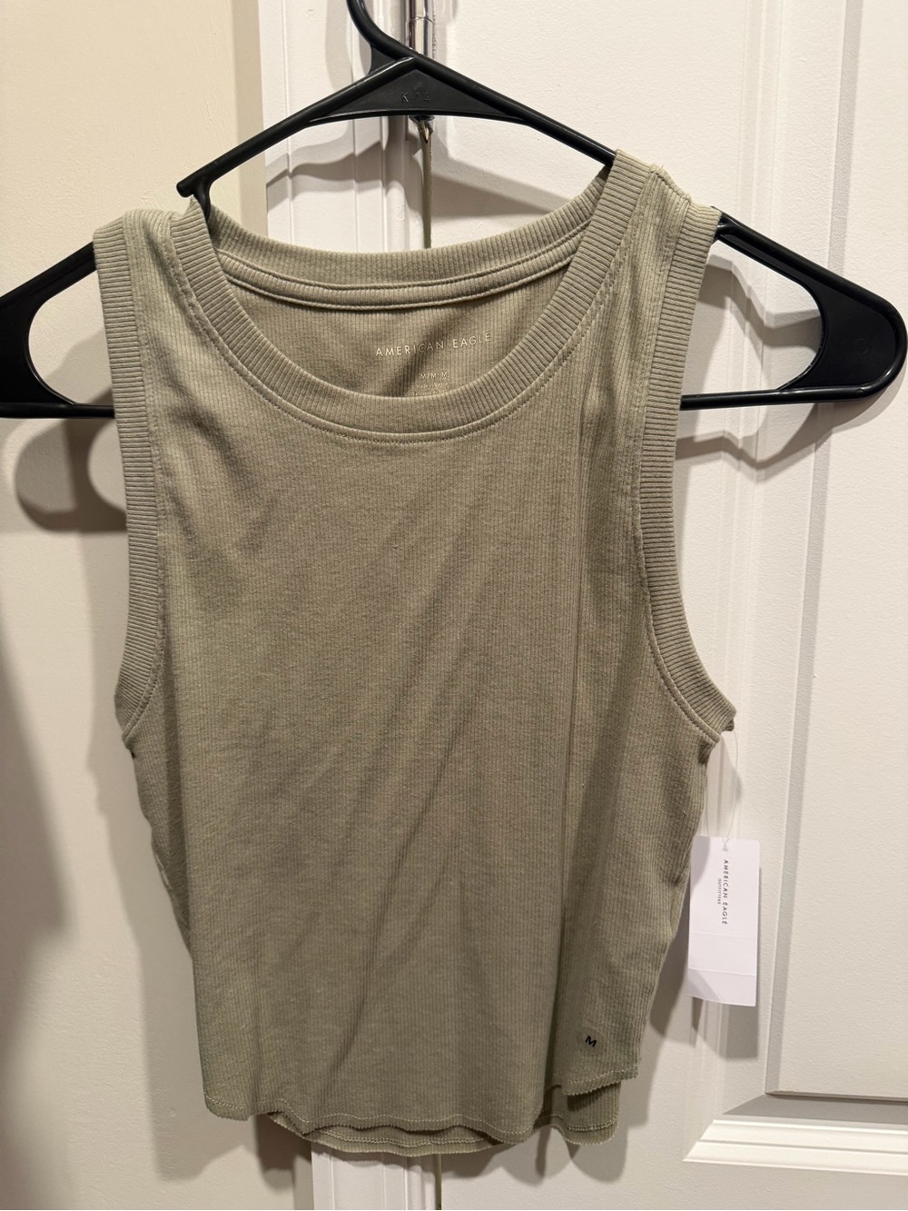American Eagle Outfitters Sage Ribbed Tank Top